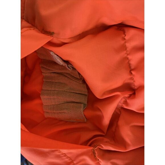 Vintage 80s Mens Reversible Hunting Puffer Vest Duck Down Kmart Neon Orange XL - Picture 8 of 12